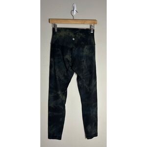 lululemon athletica Black and Green Leggings